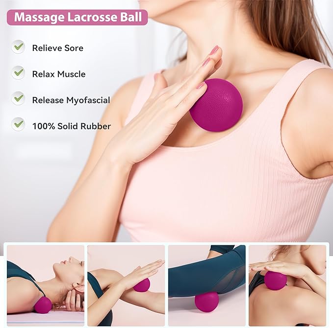 HASHMUST Pilates Ring Kit 12 PCS for Women, Home Workout Equipment with Magic Circle, Mini Exercise Ball, Resistance Bands, Massage Lacrosse, Yoga Strap, Full-Body Fitness Set for Toning & Gift