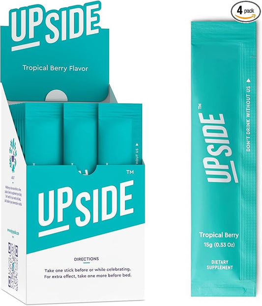 UPSIDE Pre-Celebration Vitamin Jelly Sticks | Natural Ingredients for Better Mornings | Eat One Before Celebrating | DHM, Hardy Orange, Electrolytes | Party, Wedding, Weekend Essentials (4)
