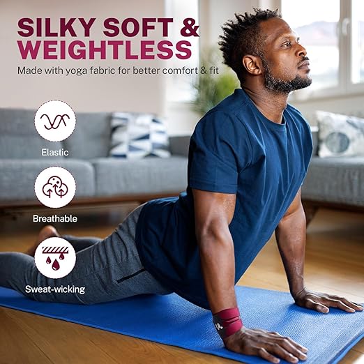 Ultra Thin TFCC Wrist Brace for TFCC Tear with 3D Cushion Pads, Ulnar Wrist Brace for Ulnar Sided Wrist Pain, Adjustable Compression Wrist Wrap for Sports Tennis Golf Weight Bearing, 1 Pack