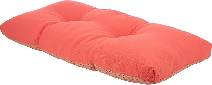 Klear Vu The Gripper Omega Non-Slip Tufted Bench Cushion for Indoor Furniture, Entryway Storage, Bay Window, Corner Nook or Piano Seat, 30 Inches, 16 Coral