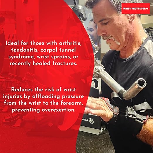 Left Hand Wrist Support Wrap – Adjustable Wrist Brace with Weightlifting Straps, Breathable Non-Slip Grip for Gym, CrossFit, Deadlifts, Powerlifting & Fitness Workouts