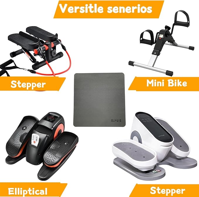 Under Desk Elliptical Equipment Mat, Electric Leg Foot Exerciser Machine Mat while Sitting for Seniors, Anti-slip and Lightweight Ellipse Rubber Matt to Protect Concrete