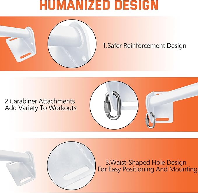 Pull Up Bar Wall Mounted-Heavy Duty Joist Mounted Pull Up Bar-Premium Strength Training Pull-Up Bars-Fast and Easy Installation for Home and Garage Use,Supports up to 600 Lbs