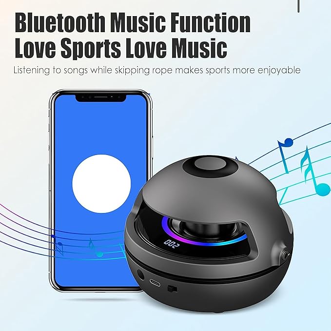 Jump Rope for Kids and Adults, Smart Electric Music Jump Rope Machine with Counting, 1-10 Speed Levels, Bluetooth Remote Control, Parent-Child Interactive for Family Fun