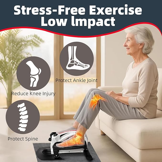 Fitvids Steppers for Exercise, Stair Steeper with Resistance Bands, Portable Stepper Capable of Full-Body Exercise, Low Noise and Smooth, Bear 300 lbs