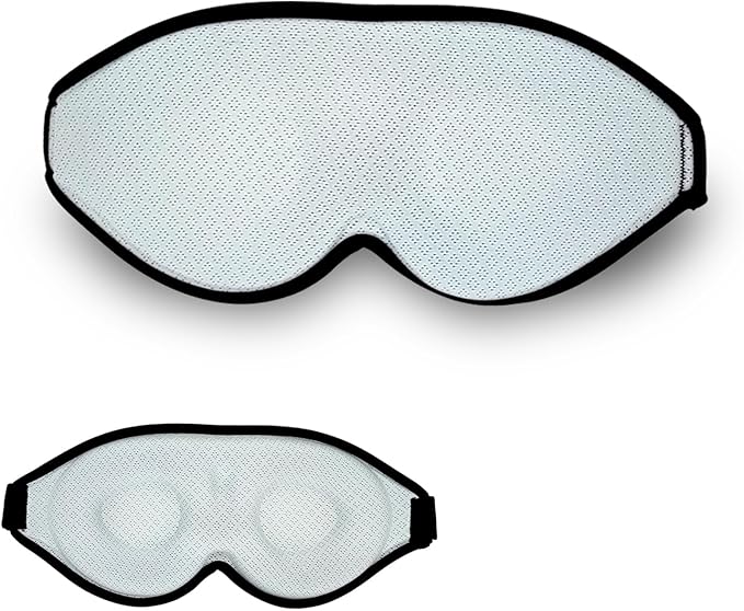 3D Sleep Mask, 100% Blackout 3D Contoured Sleep Eye Mask, Comfortable & Super Soft Sleeping Mask with Adjustable Straps for Women, Men, Sleeping Travel Yoga Naps (Baby Blue)