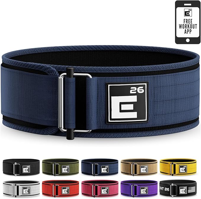 Element 26 Self-Locking Weight Lifting Belt - Premium Weightlifting Belt for Serious Functional Fitness and Olympic Lifting Athletes - Lifting Support for Men and Women - Deadlift Training Belt