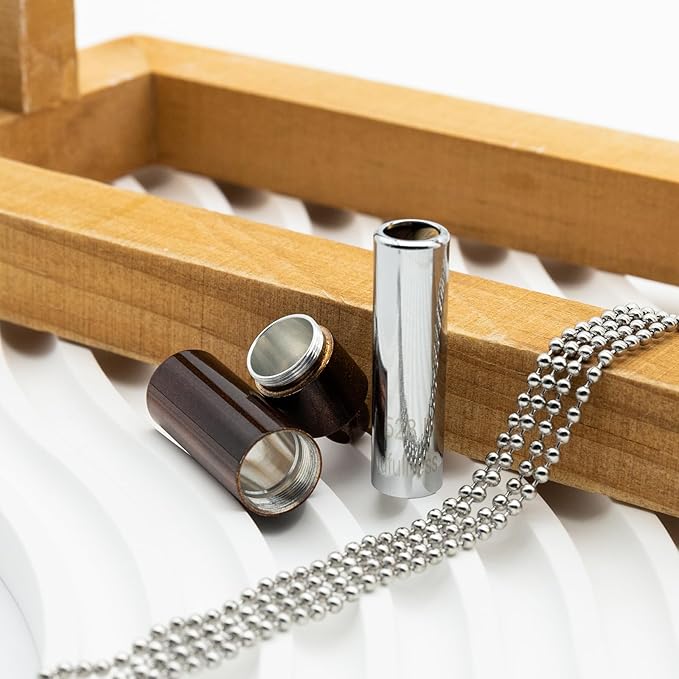 528 Hz Meditation Necklace Breathing Frequency Sound Healing Device by Adjusting The Breathing for Anxiety & Stress Relief Mindfulness (Brown)