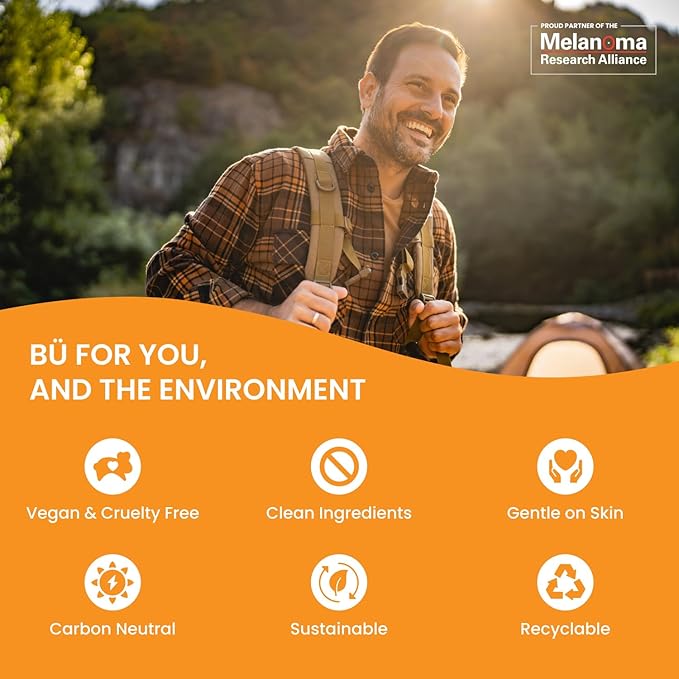 BU SPF 30 Sunscreen Spray for Face and Body, Non Aerosol Spray, TSA Travel Size Sunblock, Clear, Non Greasy, Water Resistant, White Sage 1 oz