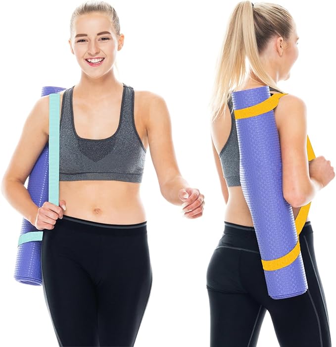 6 Packs Yoga Strap for Stretching Yoga Belt Adjustable Straps for Non Elastic Stretching Strap Exercise Straps for Pilates