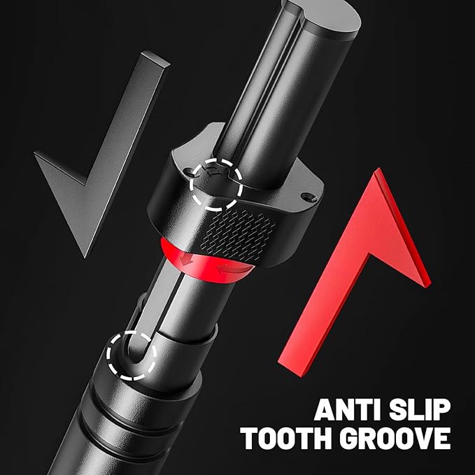 Doorway Pull Up Bar, Strength Training Chin up Bar without Screws, Adjustable 25.55-39.37in Width, Portable Gym Equipment for Doorway - Max Load 440lbs for Home Gym Upper Body Workout