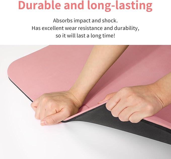 Yoga Mat Non Slip Anti-tear,extra thick-2/5 inch(10MM)High Resiliency Professional POE Yoga Mats for Women Men Kids,72"x24"inch,Workout, Yoga, Pilates and Floor Exercise, with Carrier Strap