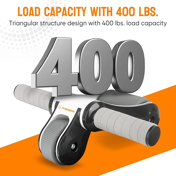 Portable Ab Roller Wheel with Knee Pad & Storage Bag, Foldable Design Quiet Wheels with Smooth Bearings, At Home Gym Travel for Strength Training