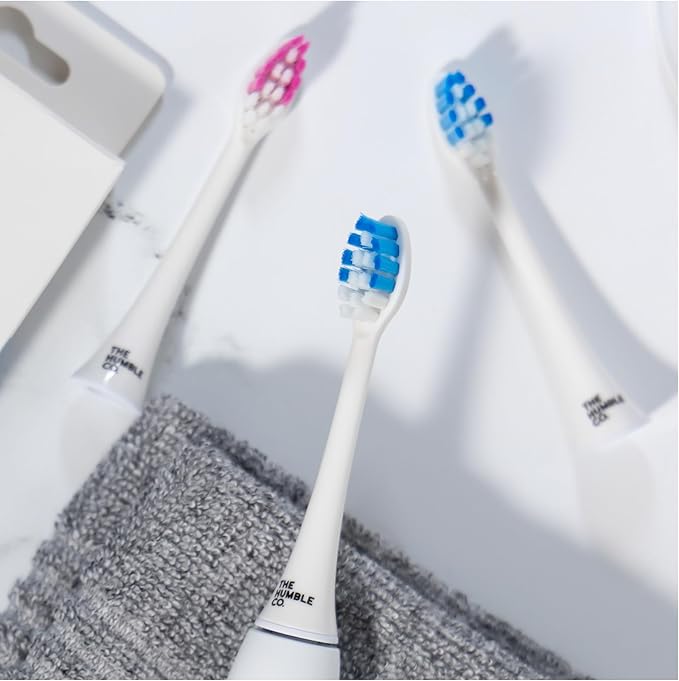 The Humble Co. Plant Based Electric Toothbrush Heads 4pk – Replacement Heads, Helps Remove Plaque and Eliminate Bad Breath