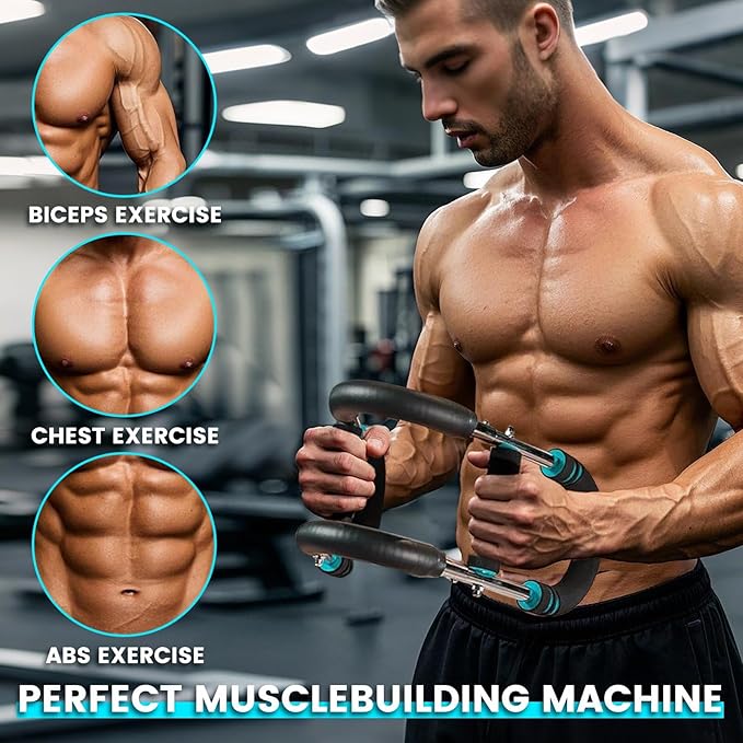 Twister Arm Trainer, Adjustable Chest Workout Equipment for Men & Women, Home Gym Strength Trainer, Muscle Builder & Strength Training for Arms, Chest