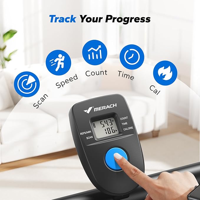 MERACH Stair Stepper for Home Gym Exercise, New Version Stairmaster for Full-Body Workout, Compact Folding Stair Climber with Extended Step Range, Adjustable Handlebar/Pedal