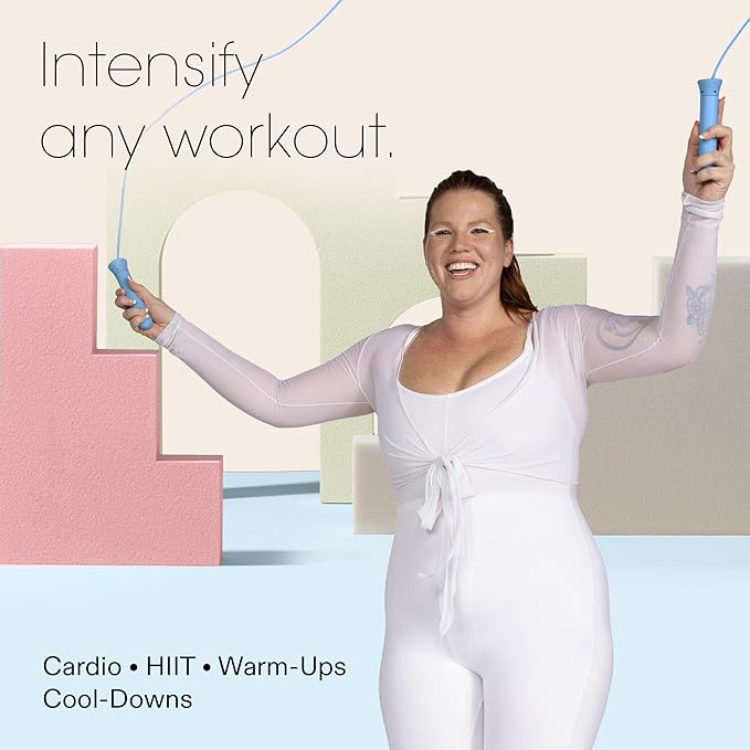 Bala Weighted Jump Rope for Women & Men - Adjustable & Replaceable Jumping Rope for Adults - Workout Jump Rope Ergonomically Designed for Cardio & HIIT - Skipping Rope with Silicone Handles