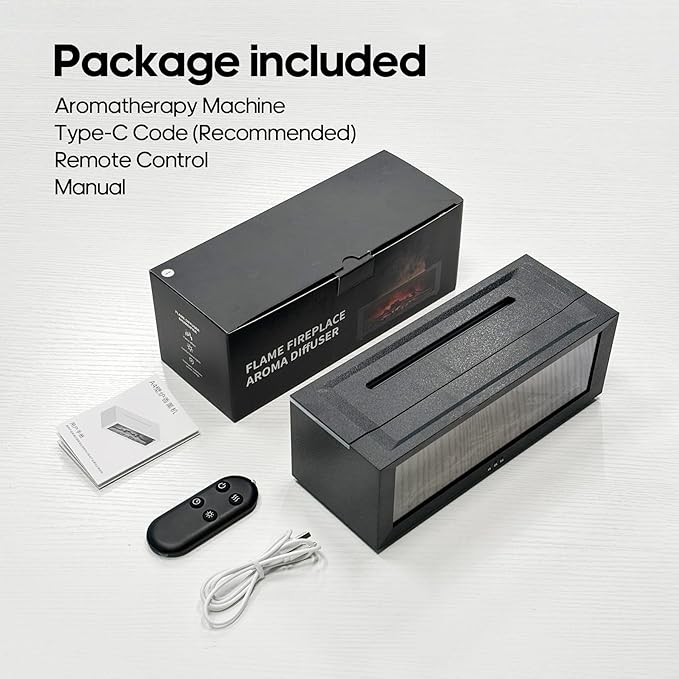 Essential Oil Diffuser Flame Colorful Water Vapor Fireplace Diffusers Fire Humidifier for Aromatherapy Aroma Therapy Machine Room Bedroom,Timer and Auto Off Protection