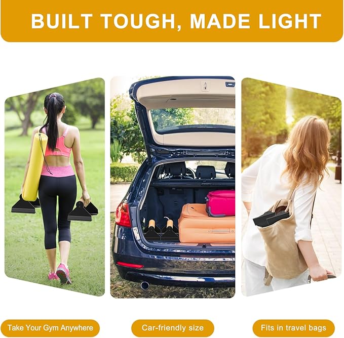 Kipika Push Up Bars, Pushup Stands, Ergonomic Wooden Handles, Anti-slip Rubber Base Pads, Parallettes Bars for Strength Training Equipment & Calisthenics, Perfect for Floor Workout Exercise