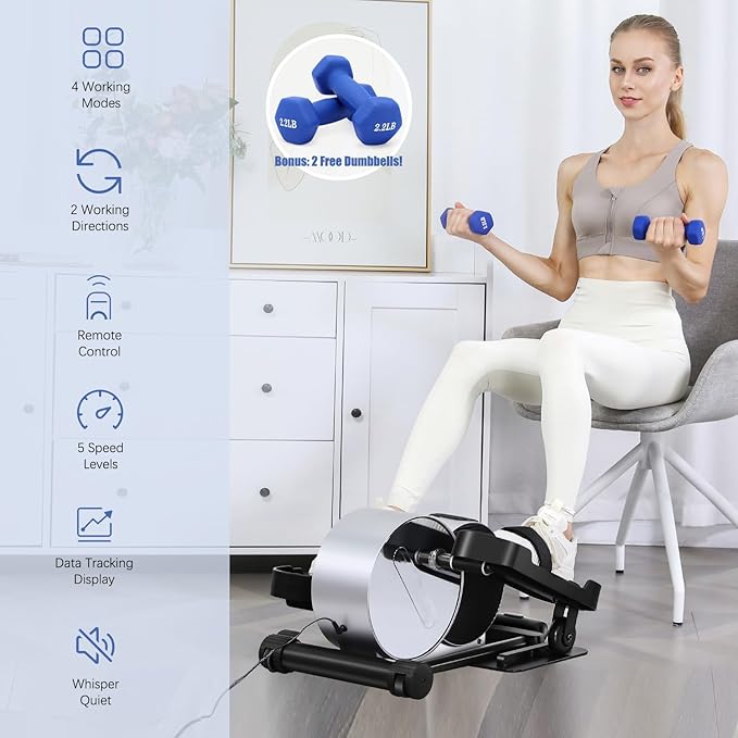 ANCHEER Under Desk Elliptical Machine Transform Your Life - High-End, Portable, Mini Leg Exerciser While Sitting. Perfect for Seniors, No Noise. Ideal Gift for Family As Seen on TV
