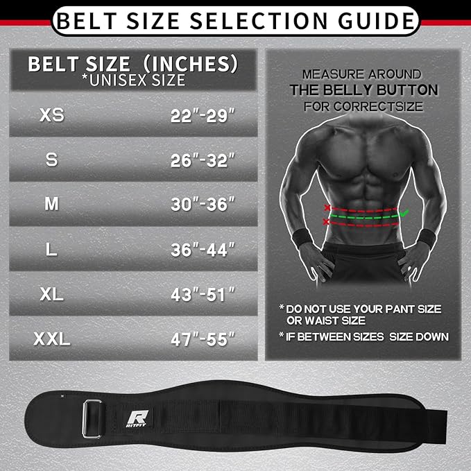 RitFit Weight Lifting Belt - Great for Squats, Lunges, Deadlift, Thrusters - Men and Women - 6 Inch Black/Camouflage