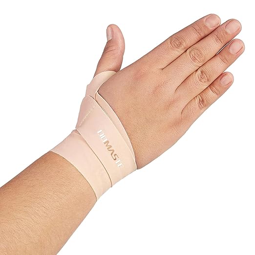 Pickleball Wrist Brace Support for Tennis, Ultra Thin Elastic Wrist Wraps, Lightweight, Breathable and Skin Friendly (Misty Rose,Right)