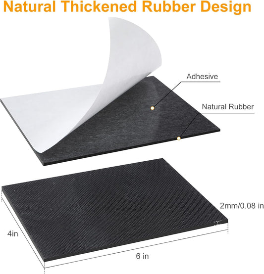CHUNZEXI Non Slip Furniture Pads 4 PCS 6" x 4", Heavy Duty Rubber Grippers for Furniture Legs, Anti Skid & Scratch Resistant, Prevent Sliding on Hardwood Floors