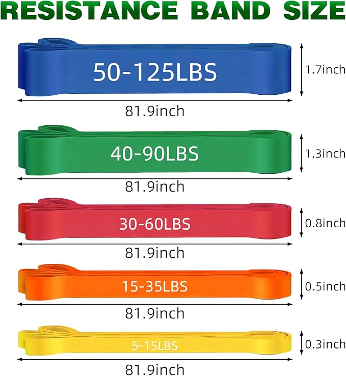 Resistance Bands for Working Out, Pull Up Assist Bands Set, Workout for Women and Men, Exercise Bands,Training, Plasticity, Physical Therapy at Home/Gym