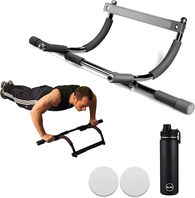 Ben Din Pull Up Bar for Doorway | Sturdy Steel Upper Body Fitness Workout Bar | Strength Training Pull-up Bar | Quick Installation Indoor Chin-Up Bar for Home Gym