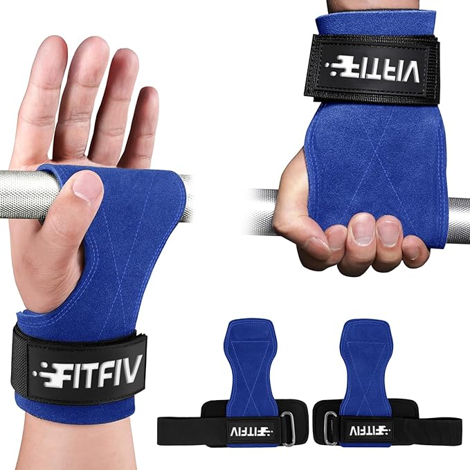 Weight Lifting Wrist Strap, Double Leather Weightlifting Wrist Straps for Gym Strength Training, Neoprene Padded Wrist Wraps - for Men & Women (Pair)