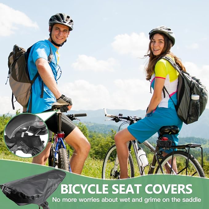 Waterproof Seat Bicycle Covers for Multiple Bicycles and E-Bikes Heavy Duty Rain Cover Durable Outdoor Protection Unisex Bicycle Seat Cushion Protectors