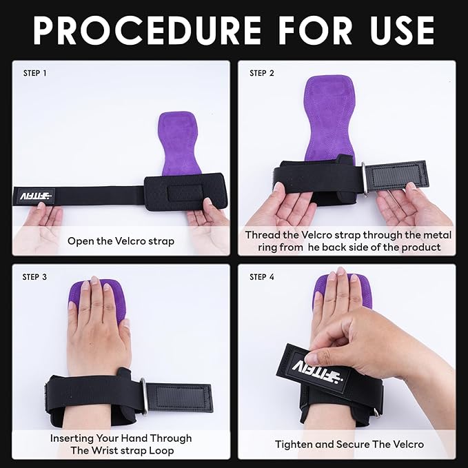 Weight Lifting Wrist Strap, Double Leather Weightlifting Wrist Straps for Gym Strength Training, Neoprene Padded Wrist Wraps - for Men & Women (Pair)