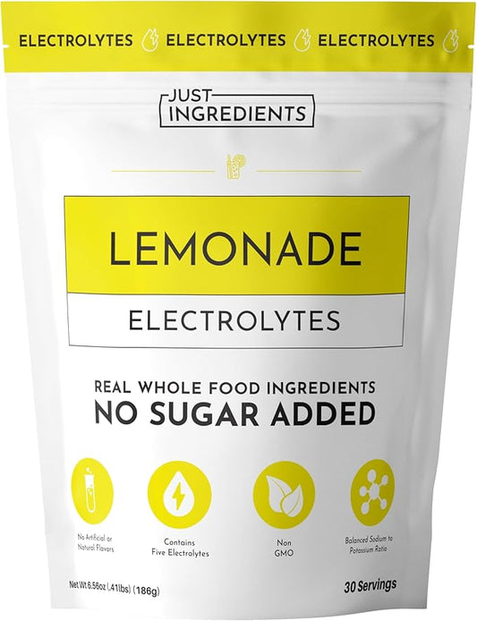 Lemonade Electrolytes – 30‑Serving Hydration Drink Mix with Coconut Water, Sea Salt, and Trace Minerals – Supports Hydration, Recovery, and Electrolyte Balance*