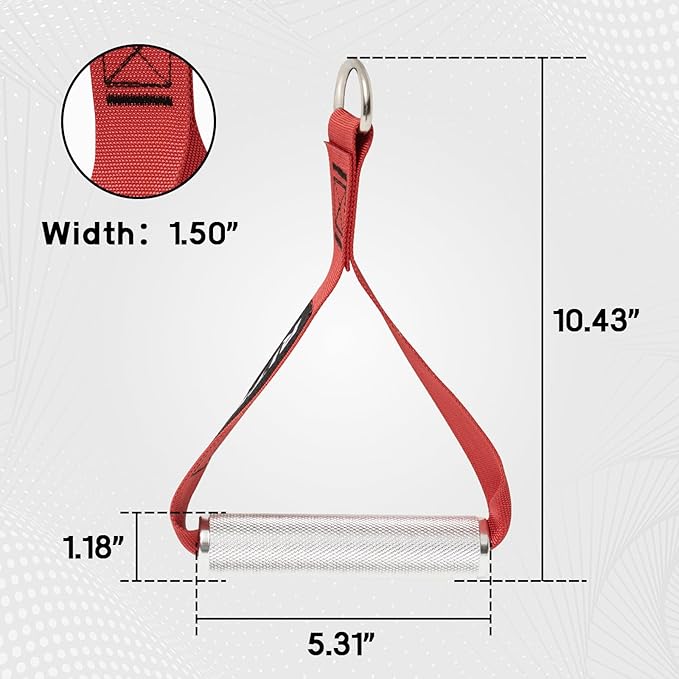 RitFit Exercise Handles for Cable Machine, Aluminum Alloy Gym Handles for Power Rack Attachments, Resistance Band Handles with Cable Crossover System & Triceps Pushdown