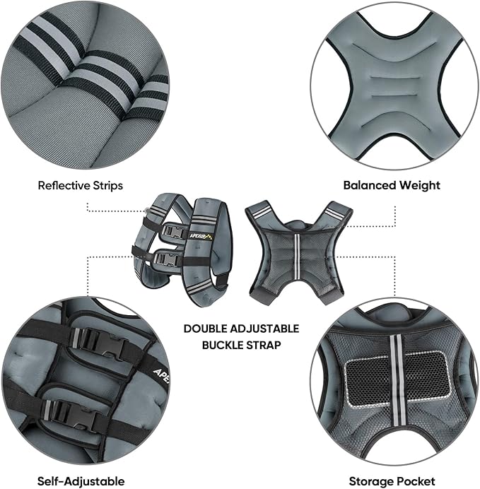APEXUP Weighted Vest Men Women, Weight Vest for Women Workout Equipment for Strength Training Running