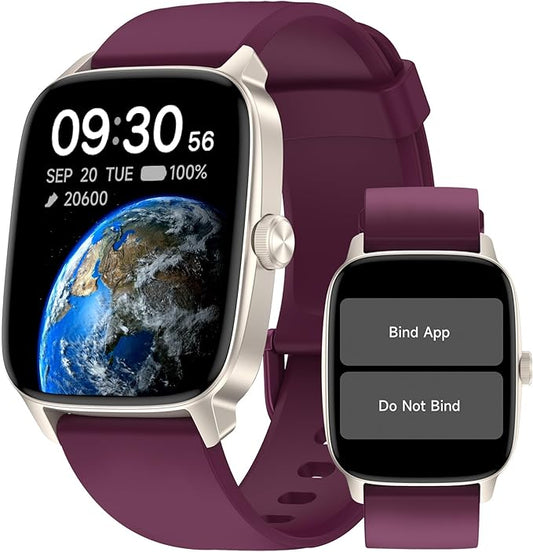 Pedometer Watch No APP/Phone Required, Waterproof Fitness Tracker Watch with Heart Rate Monitor, Large Screen with Pedometer, Sleep Tracking, Calories & Step Counter, Smart Watches for Women Men