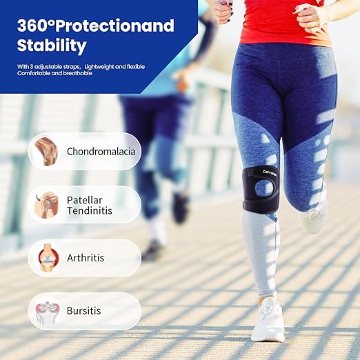 Galvaran Patellar Knee Brace Support Strap Knee Pain Relief Adjustable Knee Strap for Tendonitis, Arthritis, Jumpers, Tennis Running Injury Recovery (Small)