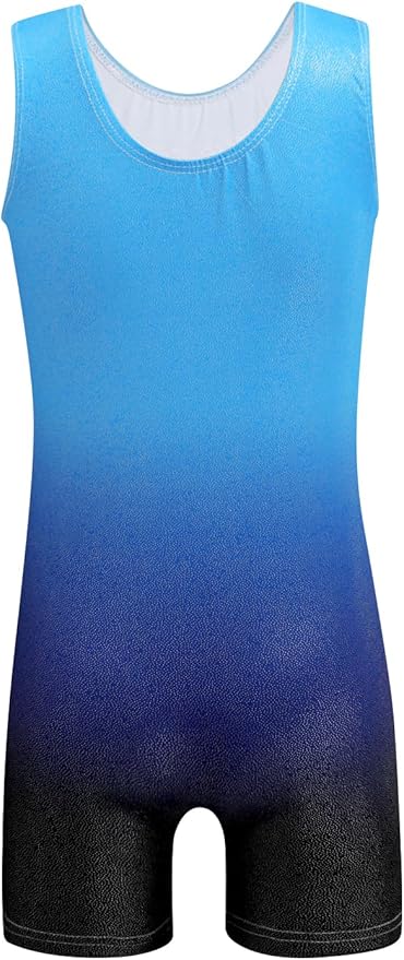 EQSJIU Leotards for Girls Gymnastics Sleeveless Sparkly Toddler Tumbling Outfits Dance Clothes Biketards for Kids 1-10 Years