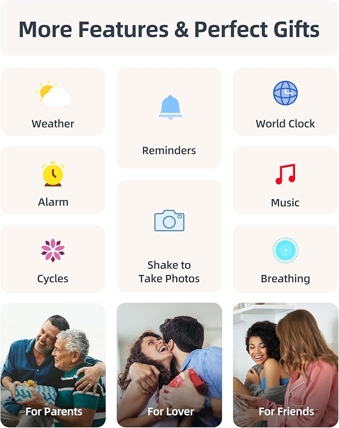 Parsonver Smart Watch, 5ATM Waterproof Swimming Watch, Smartwatch for Women with Bluetooth Calls, Fitness Tracker Heart Rate Sleep Monitor, Pedometer, 100+ Sports Modes for Android & iPhone, Rose Gold