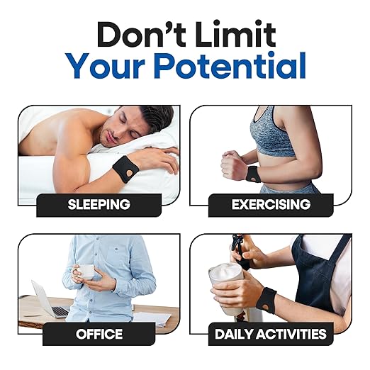 Wrist Wrap Compression Wrist Brace For TFCC Tears | Carpal Tunnel Pain & Tendonitis Relief | Padded Hole For Ulnar | Wrist Support For Working Out | Wrist Wraps for Men Women | Fits Both Wrists