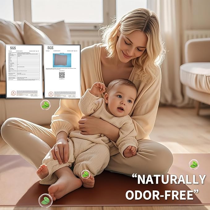 Yoga Mat Non Slip Anti-tear,extra thick-2/5 inch(10MM)High Resiliency Professional POE Yoga Mats for Women Men Kids,72"x24"inch,Workout, Yoga, Pilates and Floor Exercise, with Carrier Strap