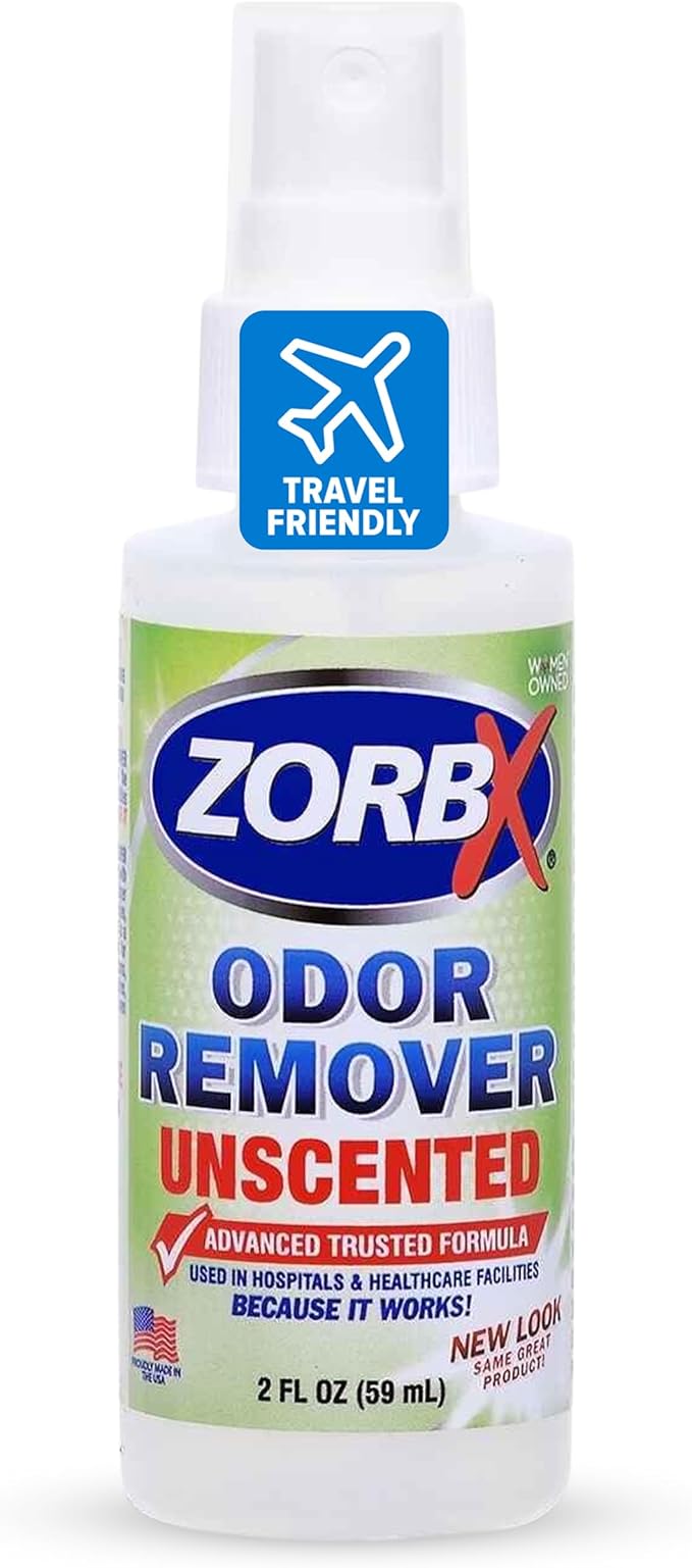 ZORBX Unscented Odor Eliminator for Strong Odor 2 Fl Oz, Pack of 1 - Used in Hospitals & Healthcare Facilities - Advanced Formula, Fast-Acting Odor Remover Spray for Dog, Cat, House & Carpet