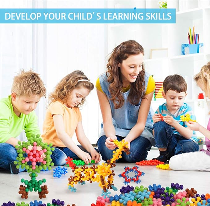 330 pcs Building Blocks, Educational Building Toys Stem Toys Building Discs Sets Interlocking Solid Plastic for Preschool Toddlers Girls and Boys by Winlip