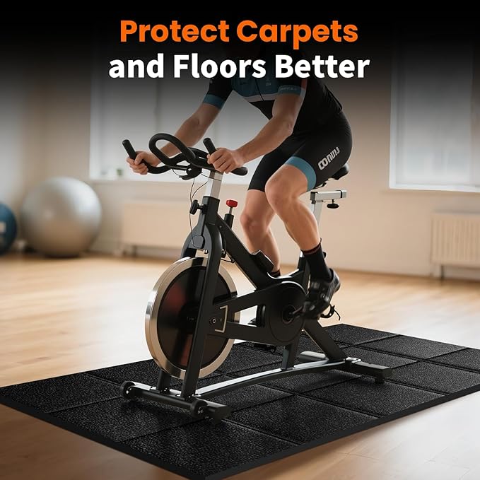 Treadmill Mat for Carpet Floor, Treadmill Mat for Hardwood Floors, 79x39 Under Treadmill/Walking Pad/Exercise Bike Mat on Carpet, Floor Protectior, Non-Slip, Waterproof, Noise Shock Absorption