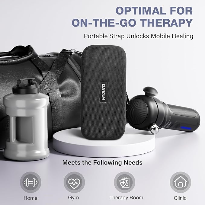 HYAKO SE Muscle Therapy Massage Gun - Deep Tissue Vibration Massager, Non-Invasive Design for Full-Body Care, Pain Relief for Back, Neck, Leg, Shoulder – Gifts for Men and Women (Black)