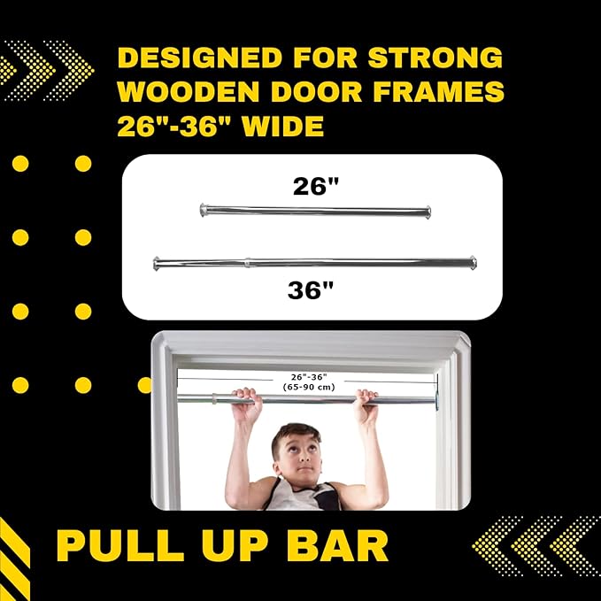 DreamGYM Doorway Pull-up Bar - Chin-up Bar - Swing Support Bar