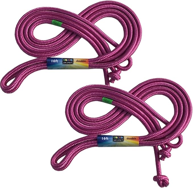 Just Jump It 16' Foot Jump Rope 2 Pack - Long Jump Ropes for Double Dutch - Outdoor Jump Ropes for Kids and Adults to Play Family Games & Exercise