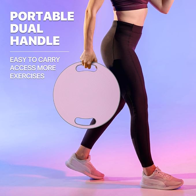 Wobble Aerobic Step Platform Balance Board with Non-skid Tpr Bump Surface, 360 Rotation for Stability Training, Versatile Home Gym Exercise Workout Step Aerobics Platform