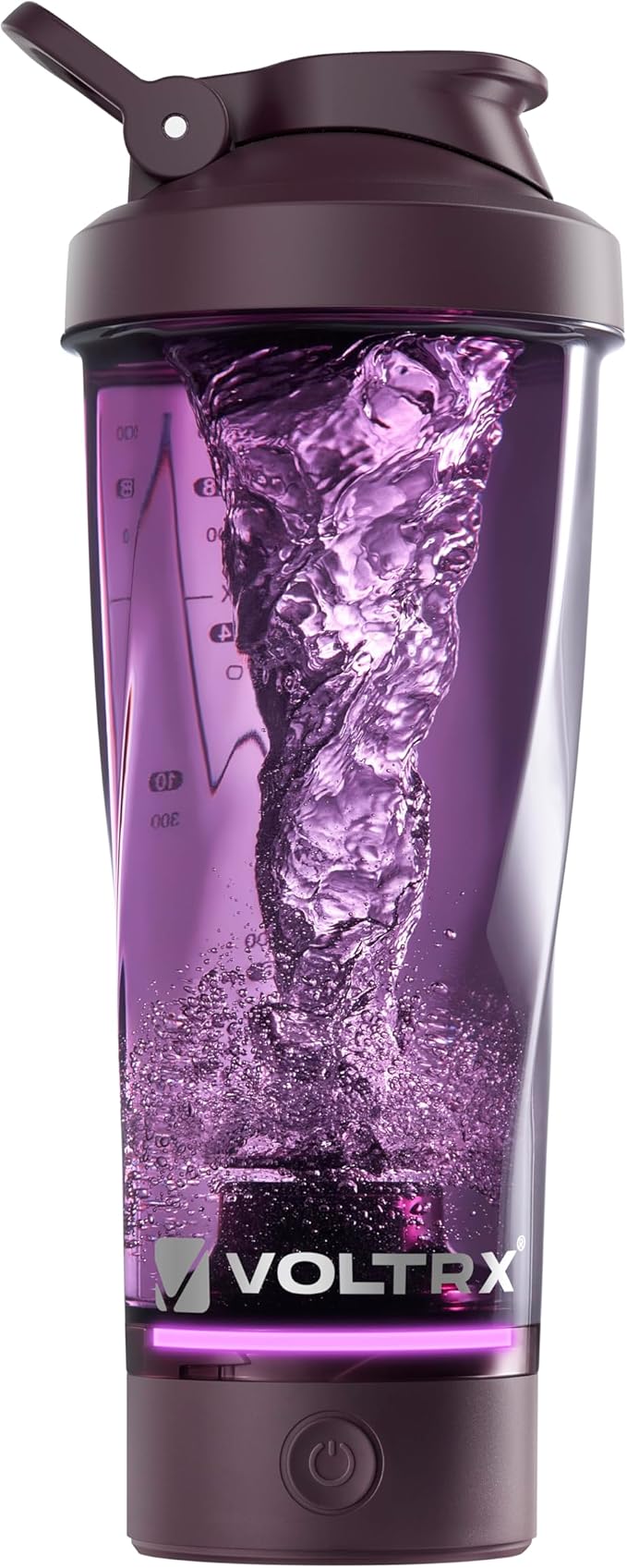 VOLTRX VortexBoost Electric Shaker Bottle, USB C Rechargeable Protein Shake Mixer, Shaker Cups for Protein Shakes and Meal Replacement Shakes, BPA-Free, Made with Tritan,Purple