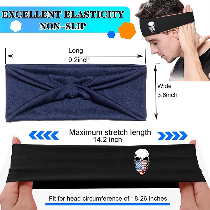 Sports Headbands for Men weat Bands Headbands Mens Head Bands for Women Workout Sweatbands